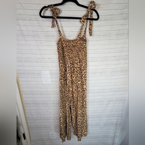 Faithfull The Brand Elsa Leopard Print Jumpsuit, Sz 4 - Picture 10 of 16